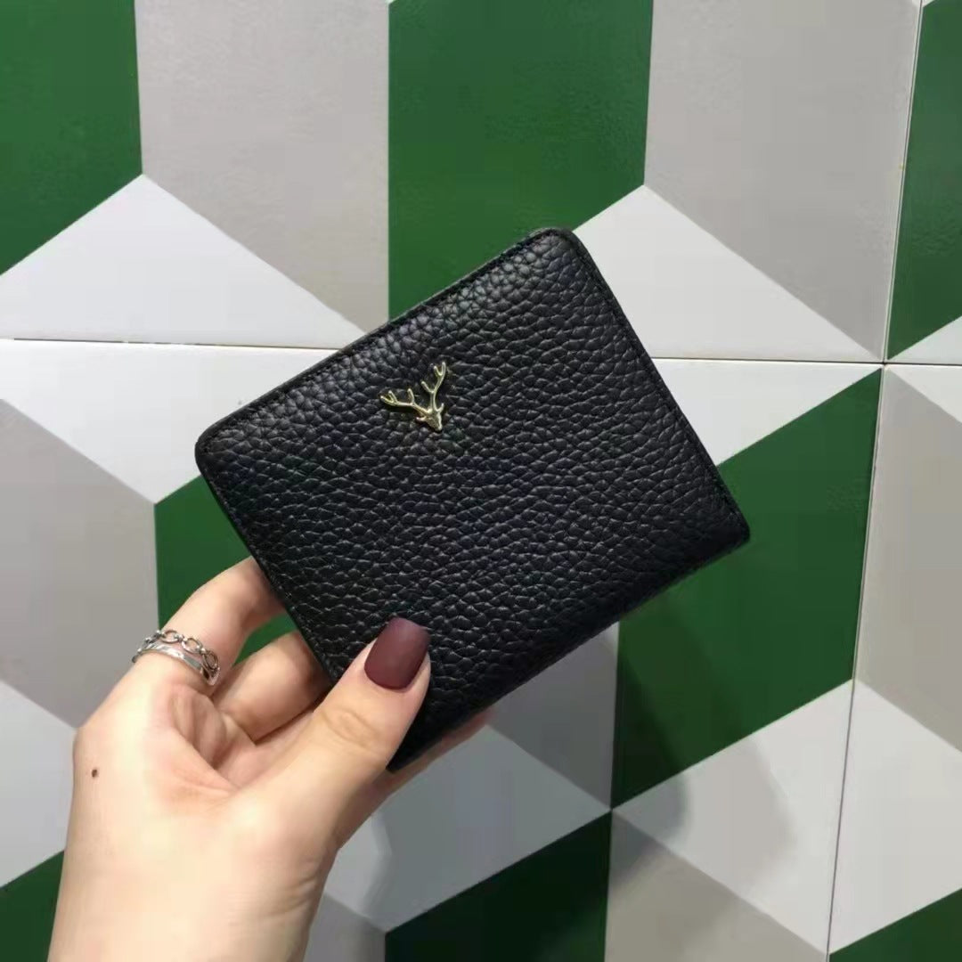 Women's Ultra-thin Foldable Cowhide Mini Wallet