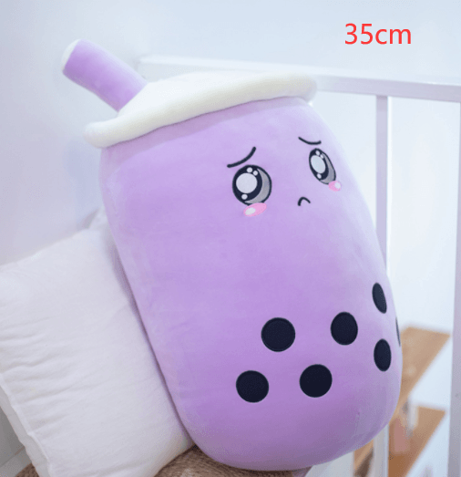 Cute Fruit Drink Plush Stuffed Soft Strawberry Milk Tea Plush Boba Tea Cup Toy Bubble Tea Pillow Cushion Kids Gift - Nioor