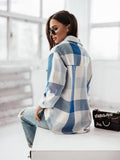 Women's Fashionable Color Plaid Shirt - Nioor