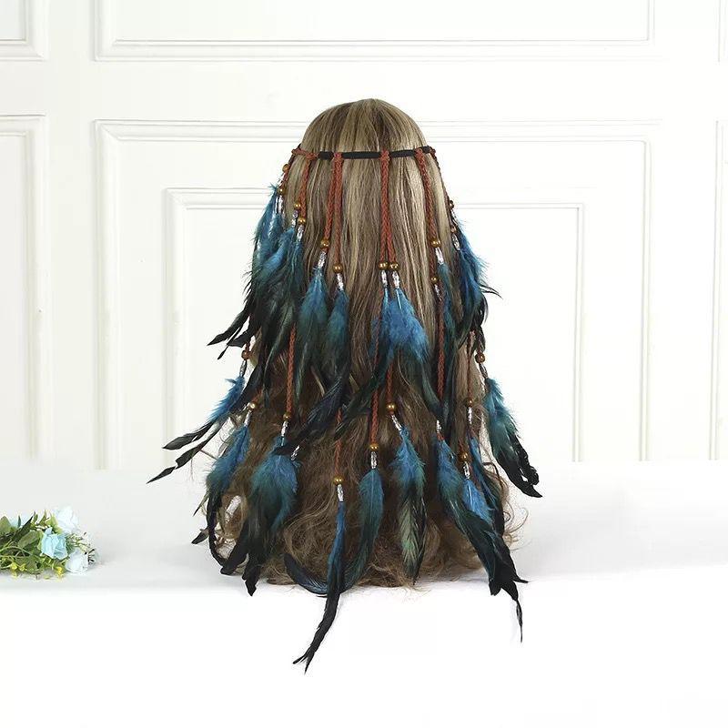 Women's Boho Fashion Feather Headband Ornament - Nioor