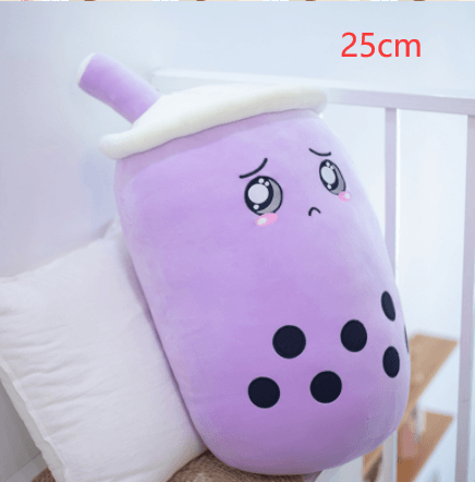 Cute Fruit Drink Plush Stuffed Soft Strawberry Milk Tea Plush Boba Tea Cup Toy Bubble Tea Pillow Cushion Kids Gift - Nioor