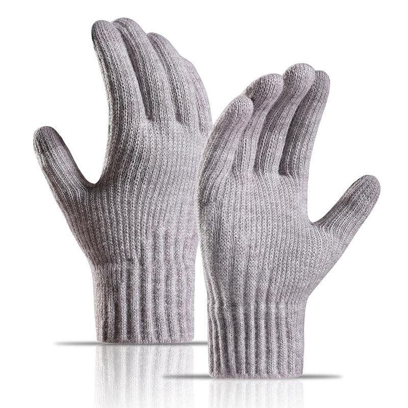 Winter Fleece Lined Padded Warm Keeping Knitted Gloves For Women - Nioor