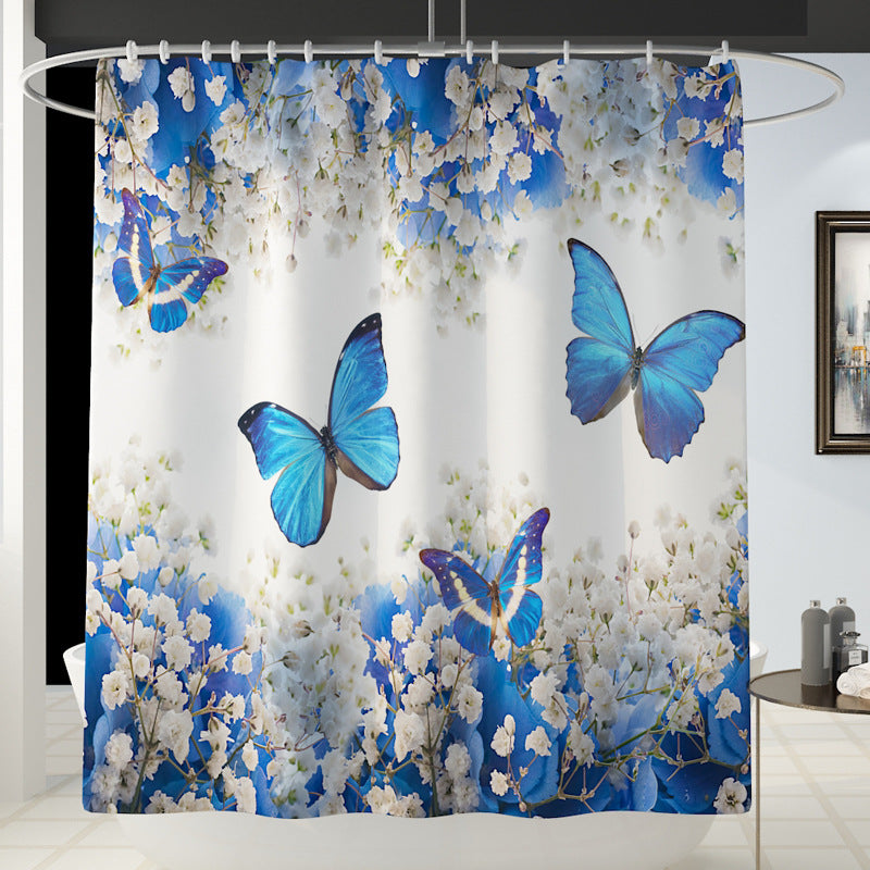 Daffodil Toilet Bathroom Shower Curtain Shower Partition