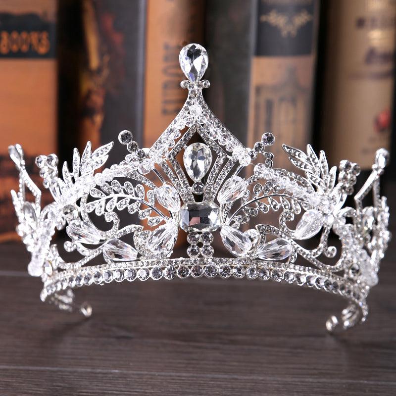 Crystal Big Crown Wedding Hair Accessories - Nioor