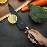 Cleaver Knife Set Kitchen Green Handle - Nioor