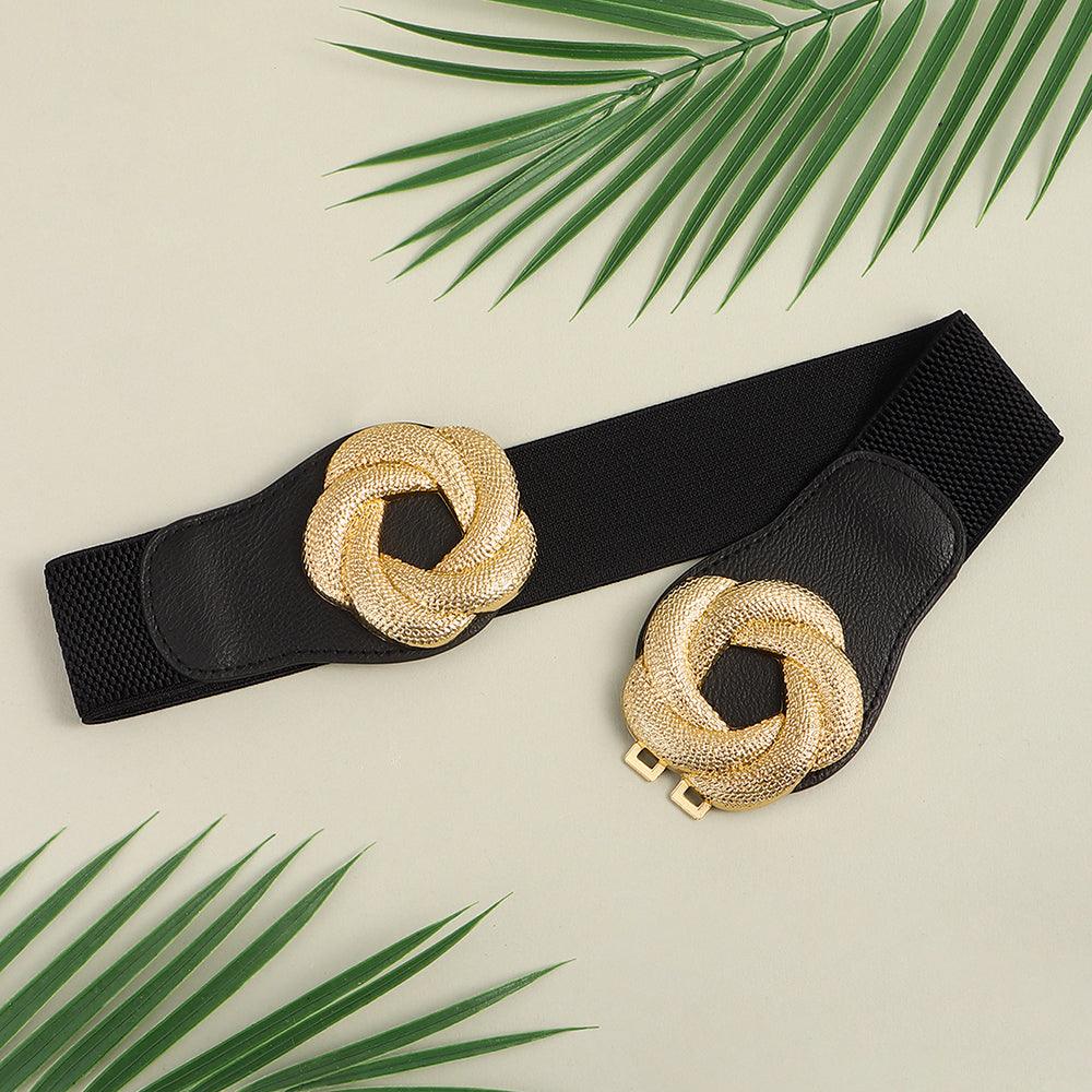 Women's Belt Elastic Elastic Fashion With Shirt Skirt Suit Jacket Flower Shaped Belt - Nioor