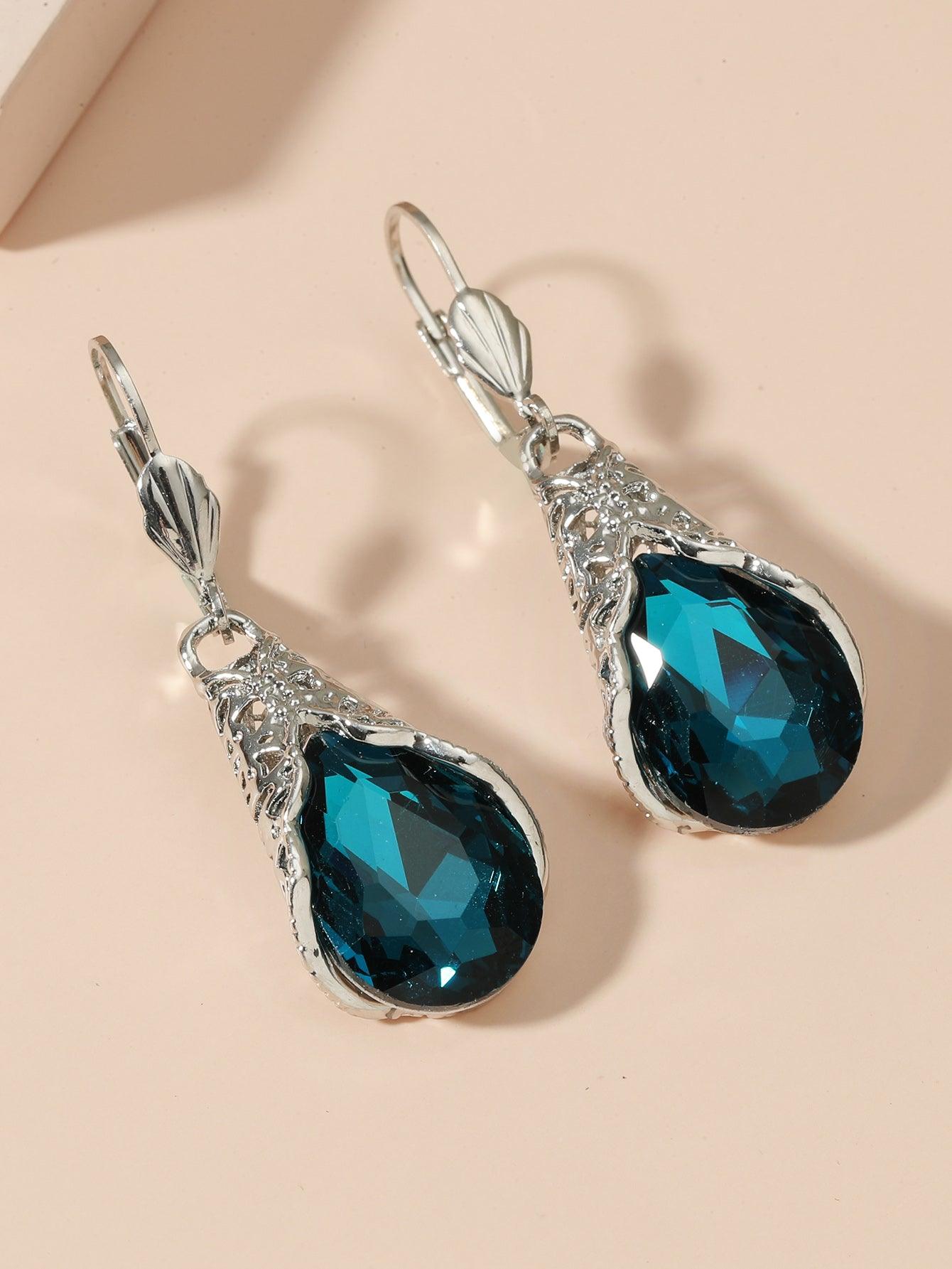 Water Drop Ear Buckle Atmospheric Retro Water Drop Earring Ear Jewelry - Nioor