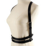 Women's Waist Waist Beauty Back Belt Fashion Body Restraint Strap Punk Sexy PU Belt Harness Leather - Nioor