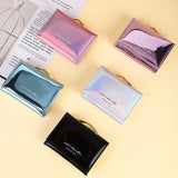 Mini Folding Student Change Bag Buckle PU Laser