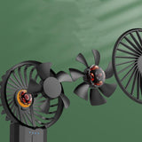 New Multi-function Portable Fan, Student Handheld Fan, Charging Usb Fan, Double Fan Blade Charging Treasure Fan - Nioor