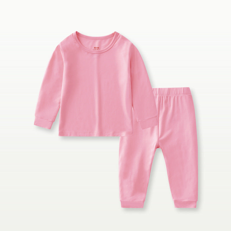 Bamboo Fiber Baby Long Johns Top & Bottom Set Suit