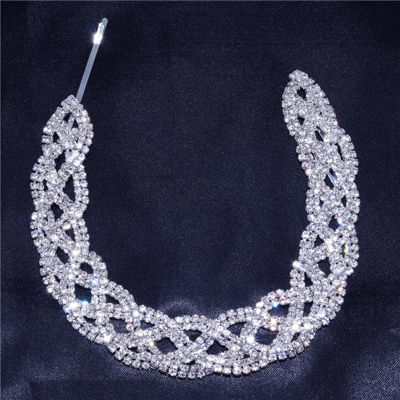 New Rhinestone Headdress Simple Water Drop Forehead Chain Bridal - Nioor