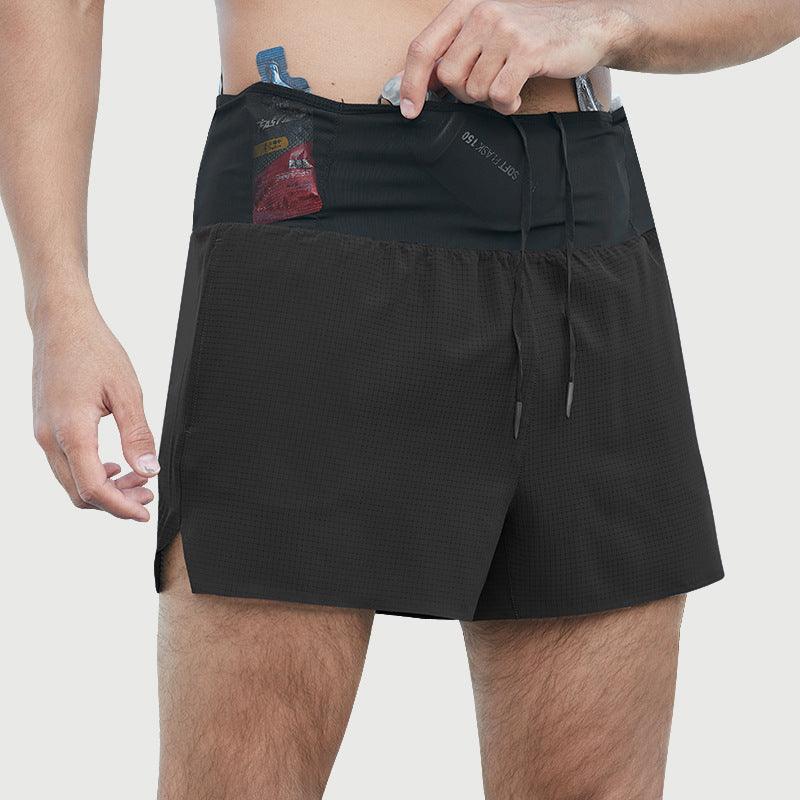 Men's Double-layer Fitness Woven High Waist Track Shorts - Nioor