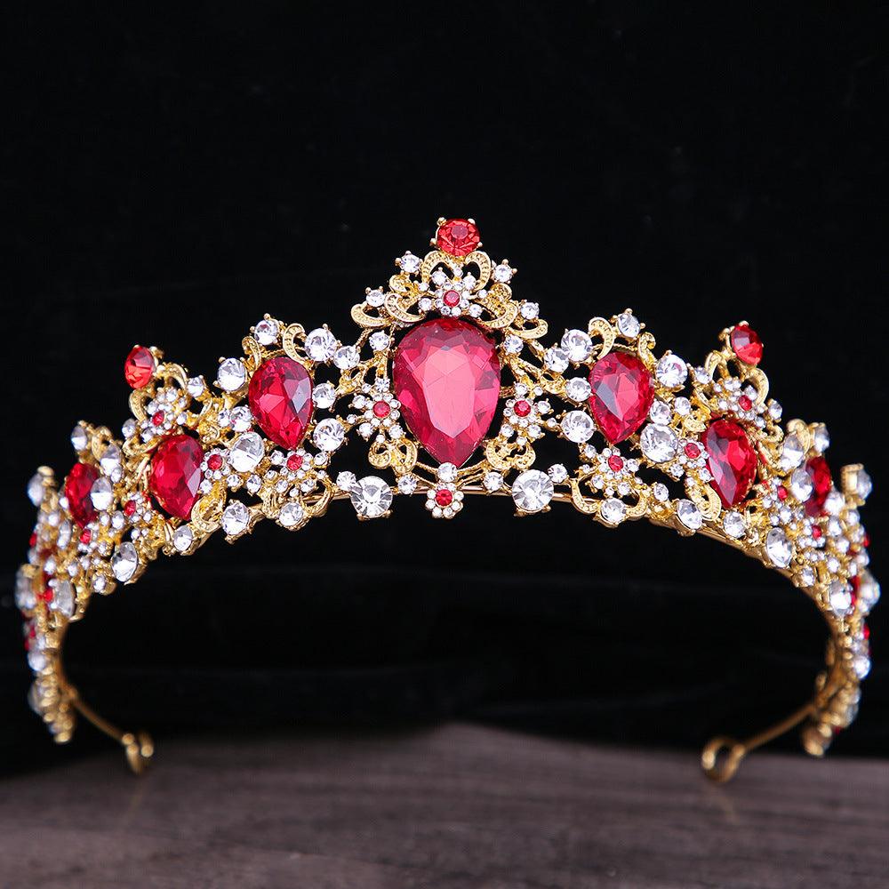 Baroque Rhinestone Crystal Bridal Crown - Nioor