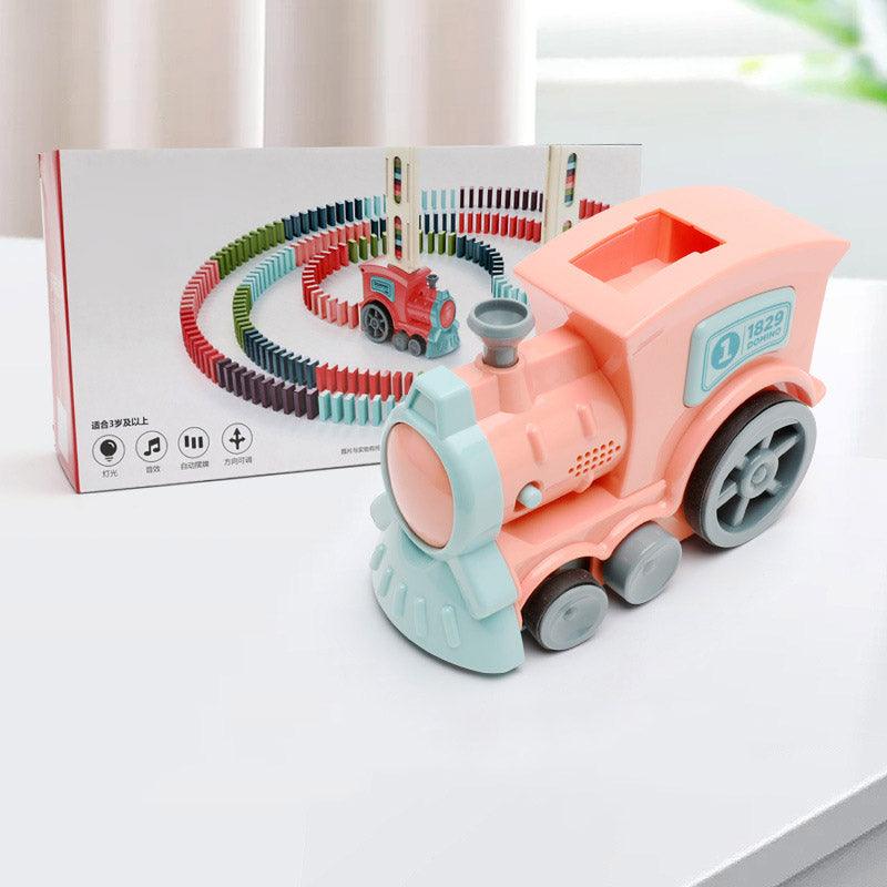 Domino Train Toys Baby Toys Car Puzzle Automatic Release Licensing Electric Building Blocks Train Toy - Nioor