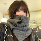 Ins Style Women's Autumn And Winter Solid Color Cold-proof Warm Scarf - Nioor