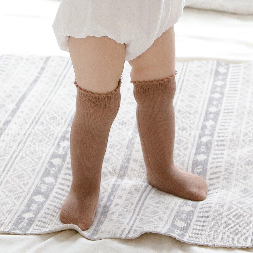 Baby Loose Mouth Long Tube Side Hollow Socks - Nioor