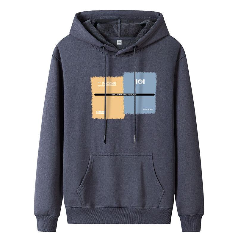 Men's Fashion Casual Fleece-lined Thickened Hooded Sweatshirt - Nioor