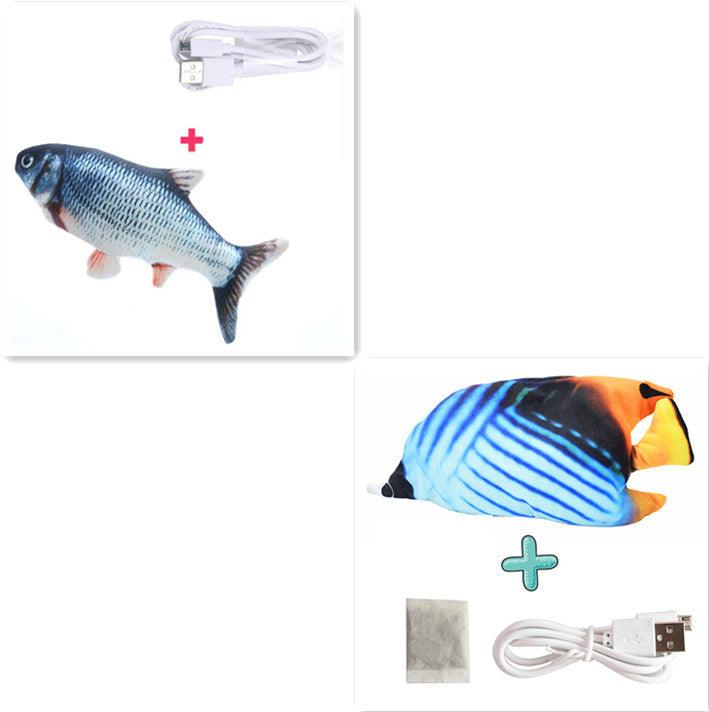 Electric Funny Cat Simulation Fish Beating Usb Jumping Cat Toy - Nioor