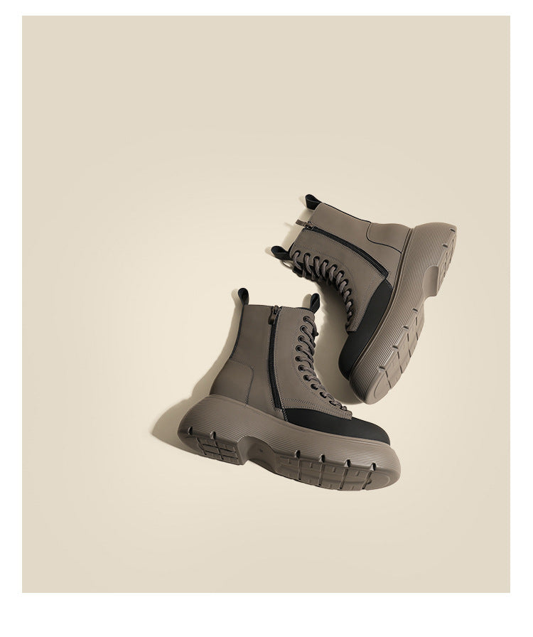 British Wind Mist Sponge Cake Thick Sole Boots