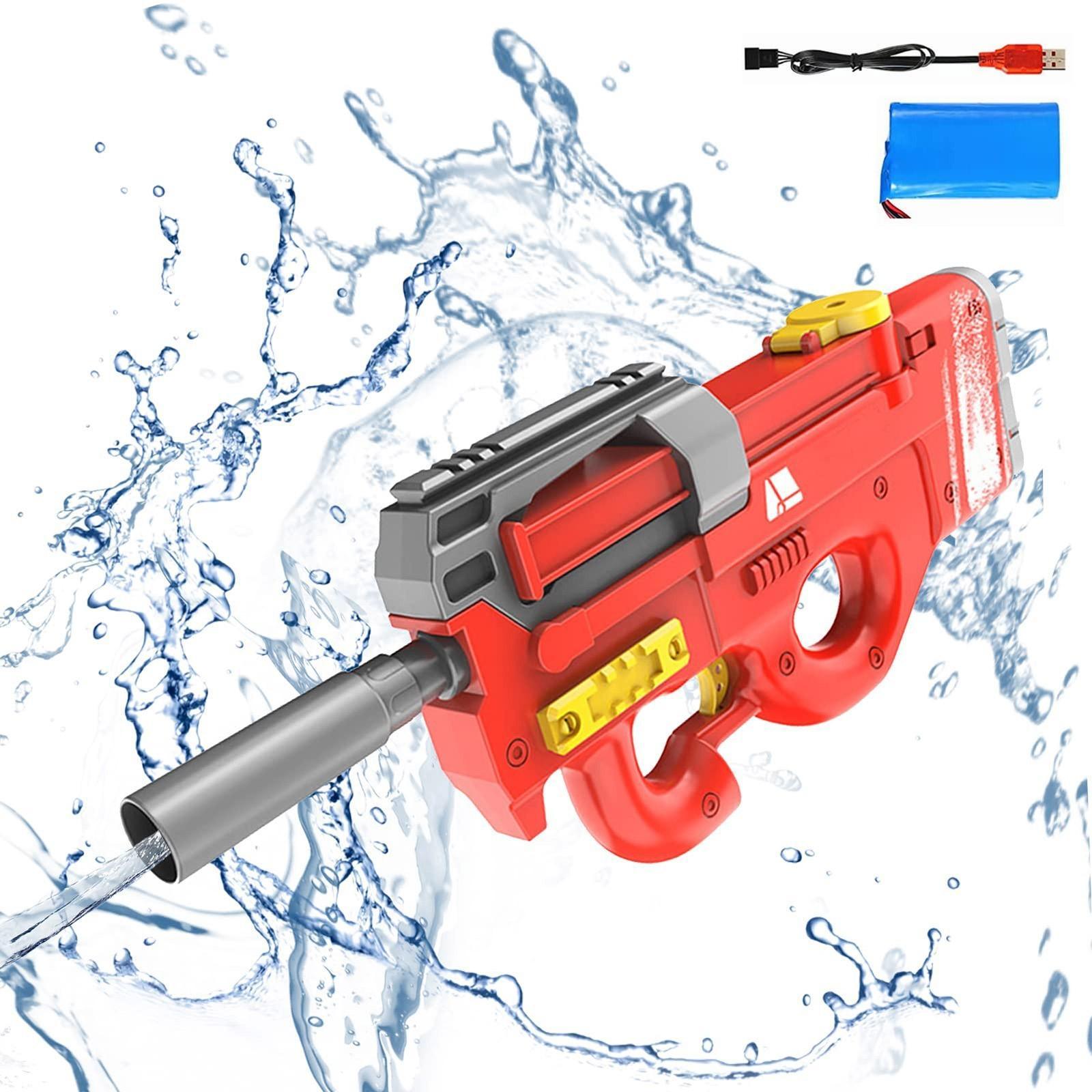 New P90 Electric Water Gun High-Tech Kids Toys Outdoor Beach Pool Large Capacity Summer Gel Blasting Water Gun For Adults - Nioor