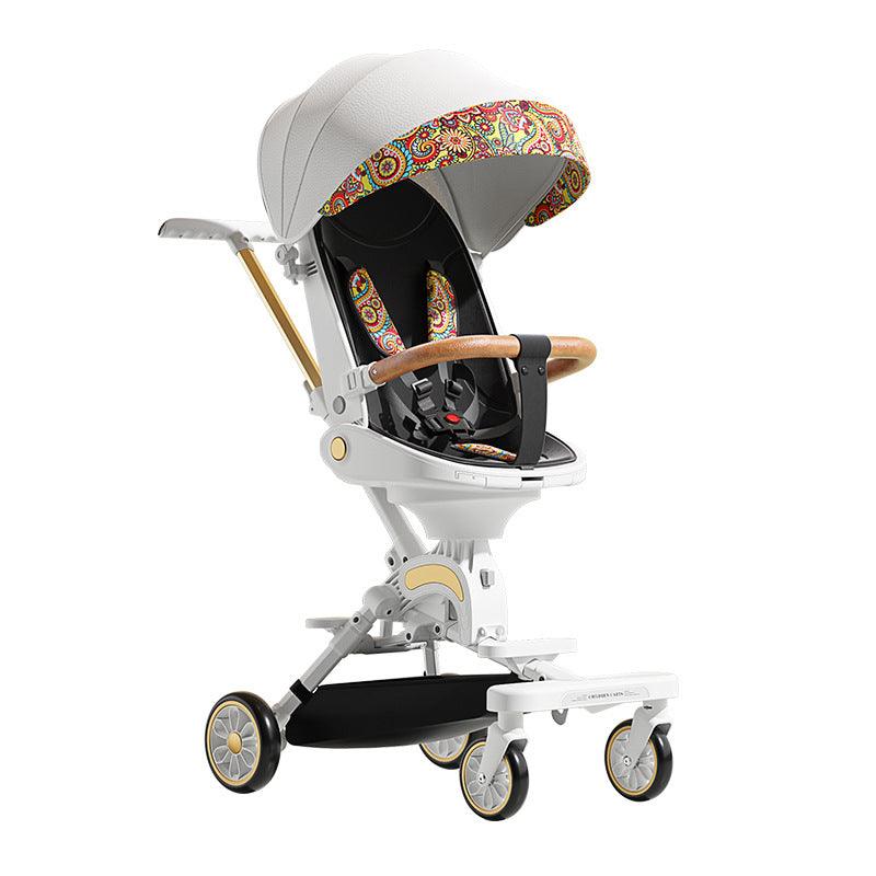 Can Sit And Lie Flat Two-way Folding Lightweight Shock-absorbing High-view Stroller - Nioor