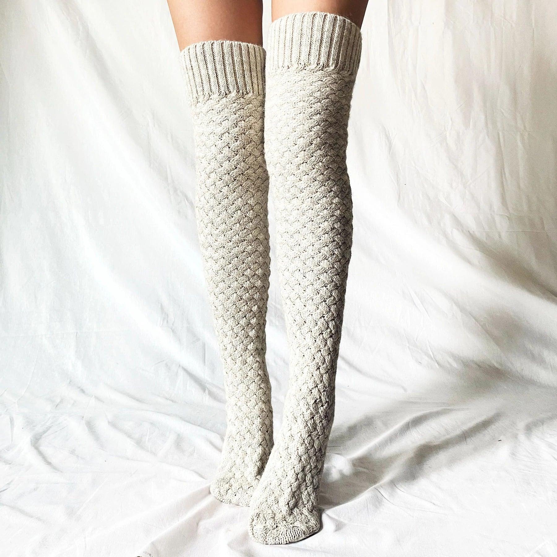 Indoor Home Wool Keep Warm Knee Pads Room Socks - Nioor