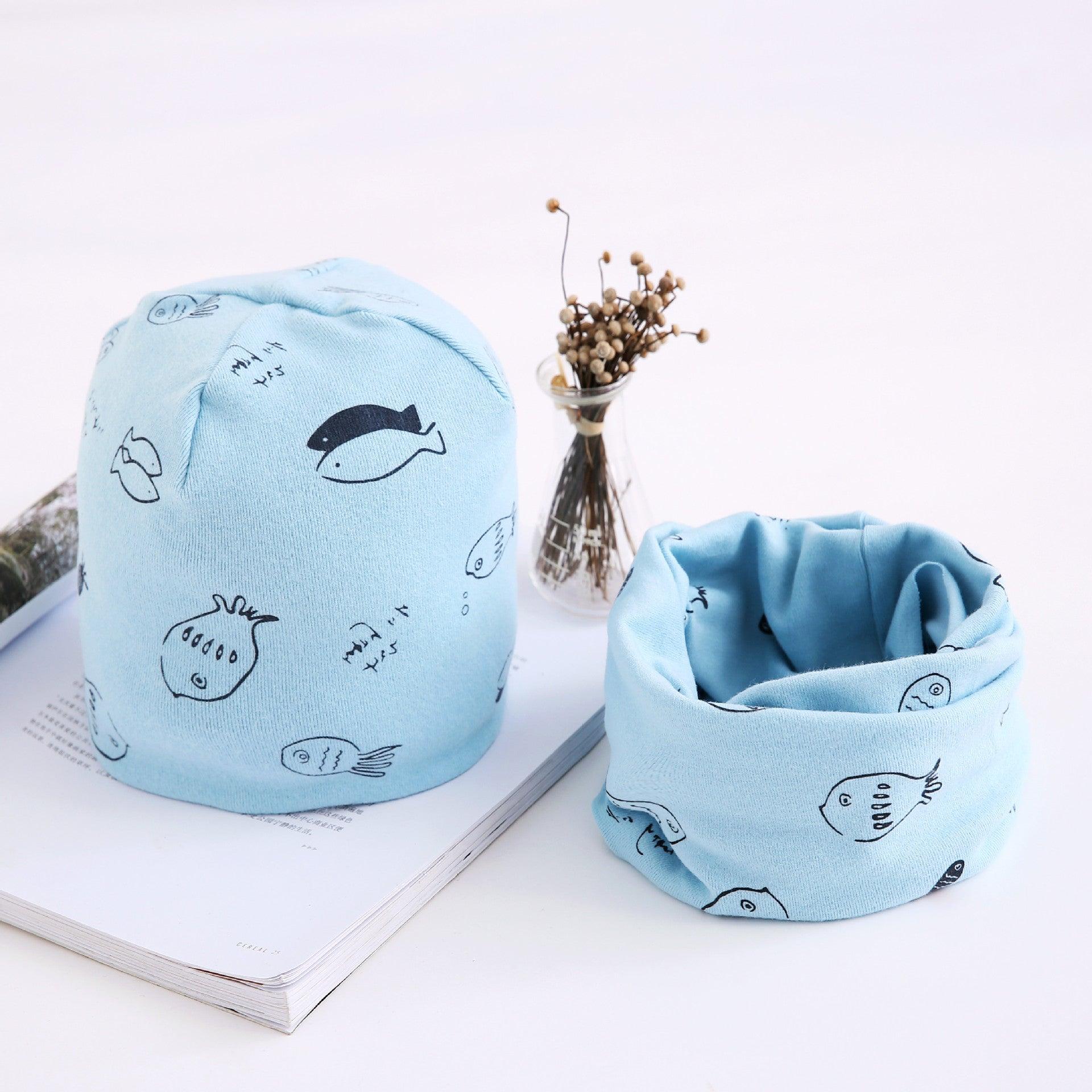 Two-piece Towel Baby Cotton Collar Hat Set - Nioor