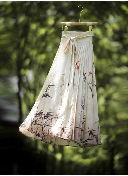 Tencel New Chinese Style Heritage Classic Horse-face Skirt Women's Clothing - Nioor