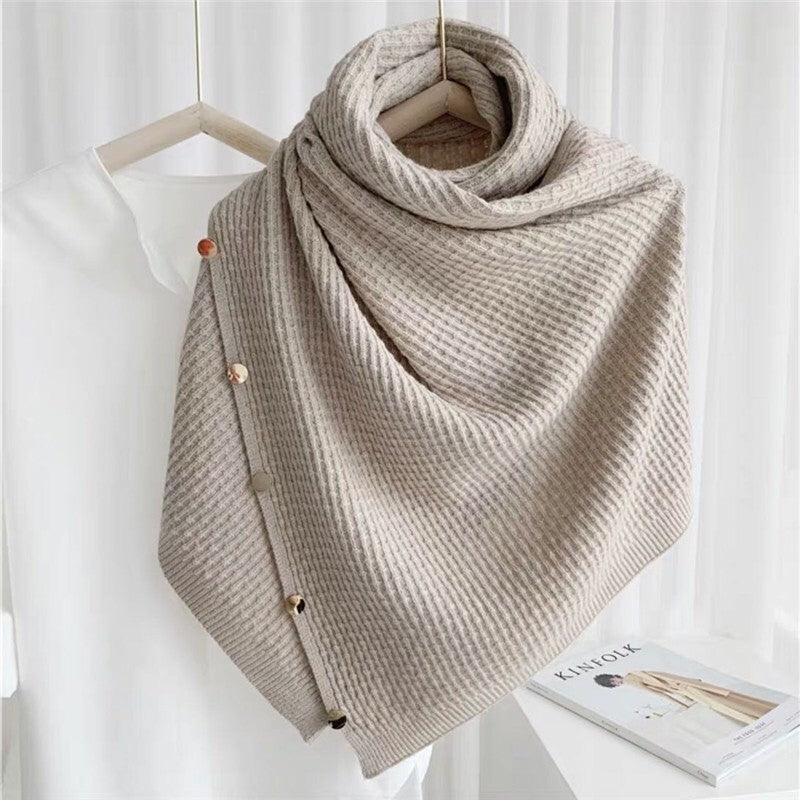 Fashionable And Warm Versatile Knitted Scarf For Women's Shawl - Nioor