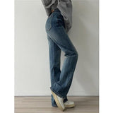 Large Size Retro Denim Bell-bottom Pants Women - Nioor