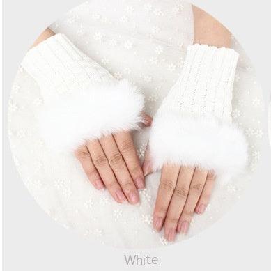 Thermal Women's Half Finger Polyester Gloves - Nioor