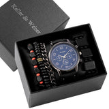 Men's Gift Box Set Watch Fashion Watch Bracelet Set Quartz - Nioor
