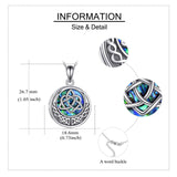 925 Sterling Silver Celtic Knot Photo Locket Necklace for Women - Nioor