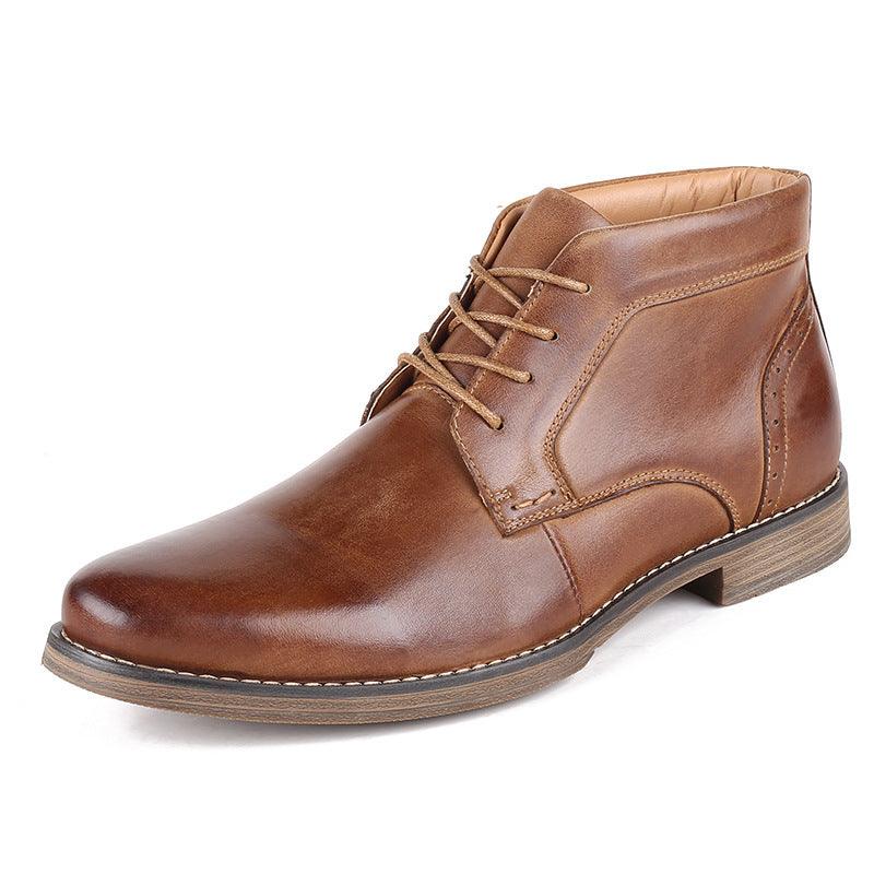 Men's Business Casual High Top British Lace-Up Martin Boots - Nioor