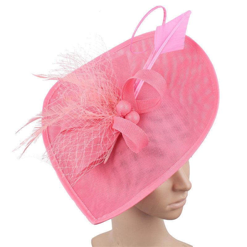 Retro Restaurant Party Headdress Ladies Banquet Hat Feather Hair Accessories - Nioor