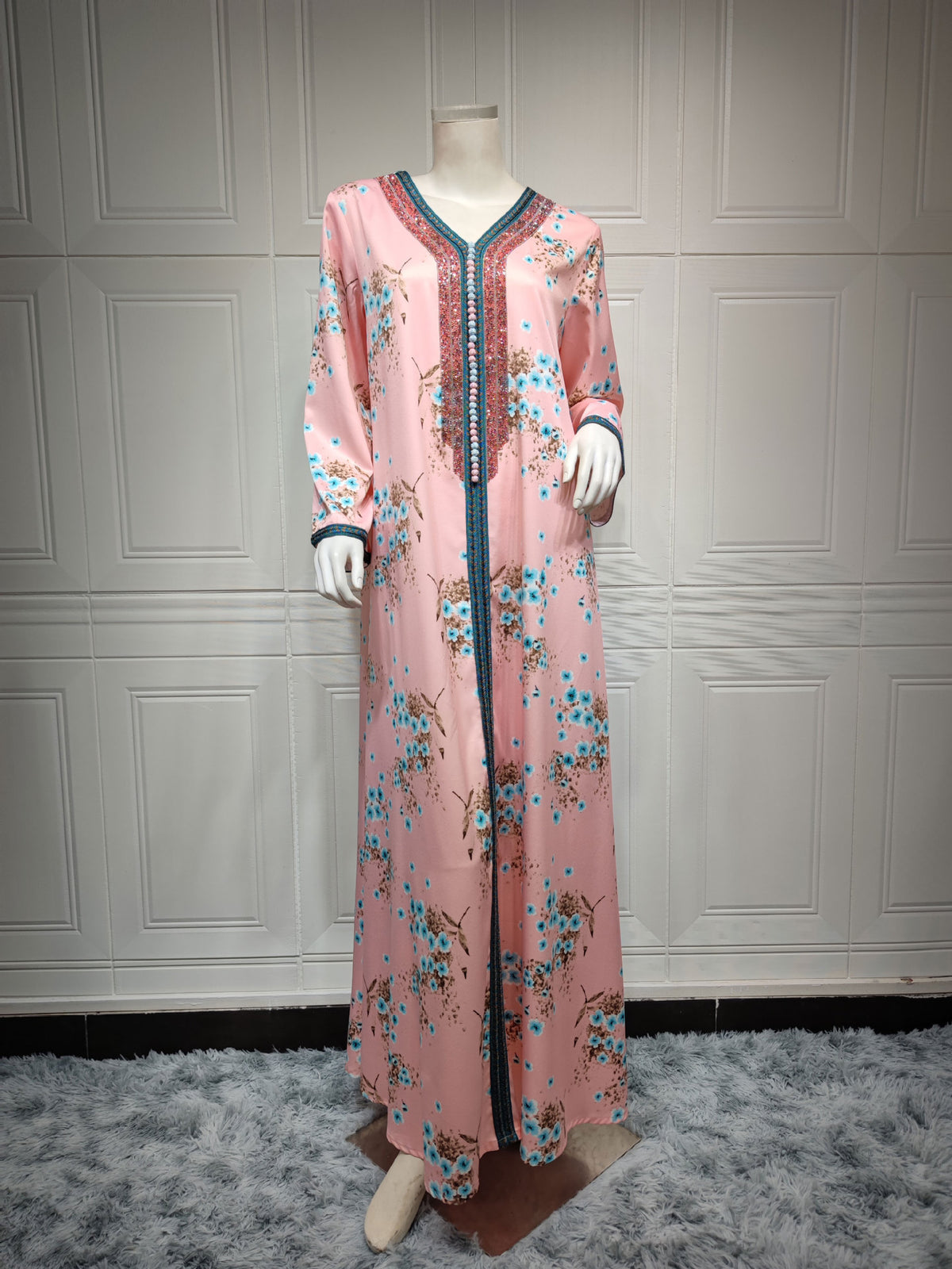 New Hot Diamond Muslim Print Dress