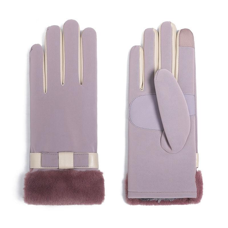 Winter Fleece-lined Thickened Touch Screen Gloves - Nioor