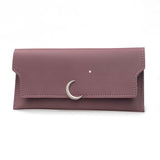 Star Moon Rivet Zipper Soft Leather Coin Wallet