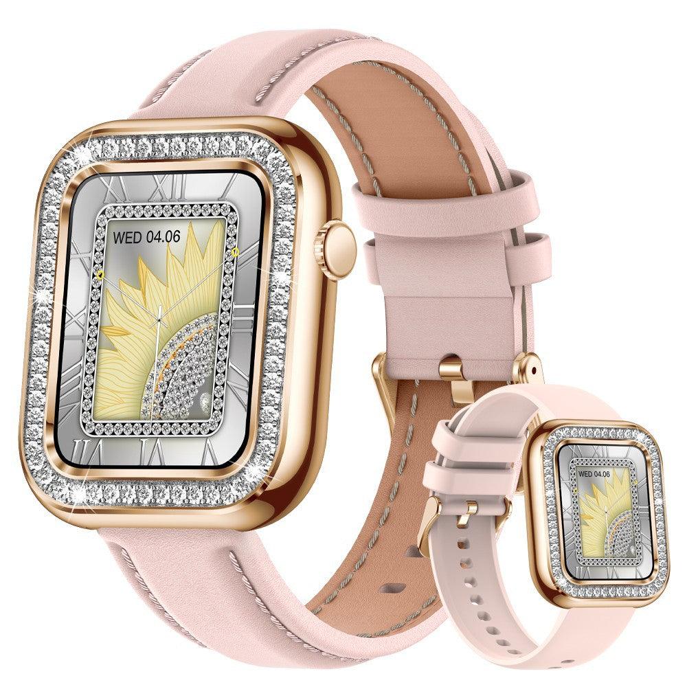 New Square Fashion Women Smart Wristwatch Diamond Waterproof - Nioor