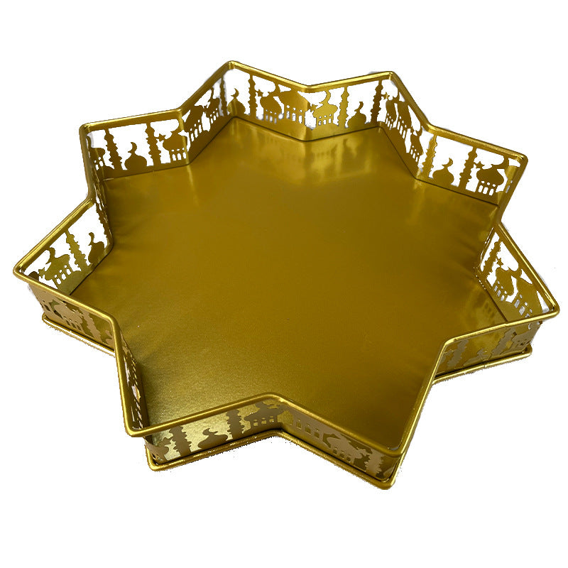 European-style Dessert Table Two-tier Ramadan Iron Castle Tray