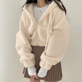 Academy Retro Solid Lamb Wool Casual Jacket Top - Nioor