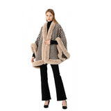 Tweed Shawl Scarf Cape Coat Women - Nioor