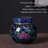 Enamel Ceramic Tea Jar Large Sealed Storage Jar Moisture-proof Storage - Nioor