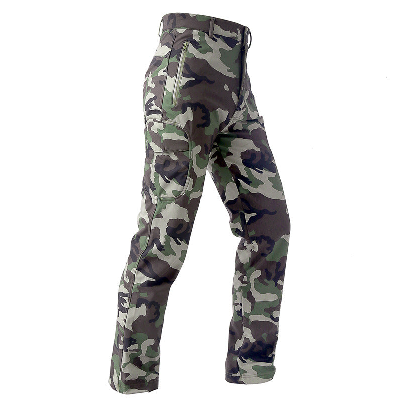 Soft Shell Waterproof Fleece Warm Men's Outdoor Assault Pants