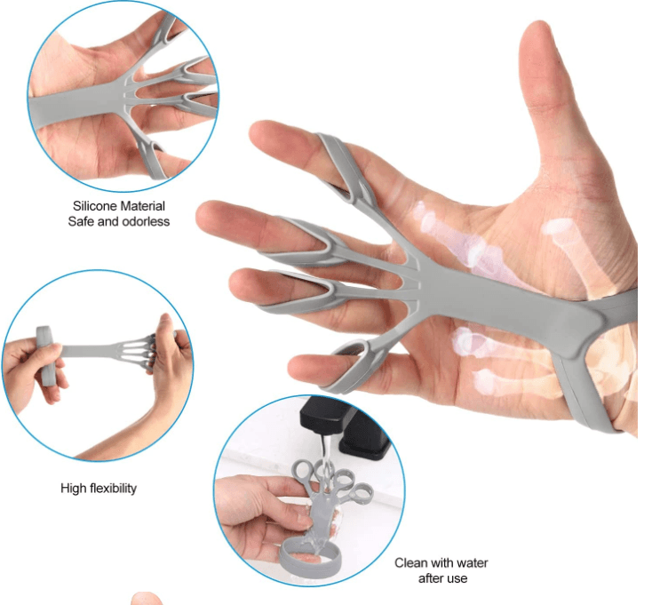 Silicone Grip Device Finger Exercise Stretcher Arthritis Hand Grip Trainer Strengthen Rehabilitation Training To Relieve Pain - Nioor