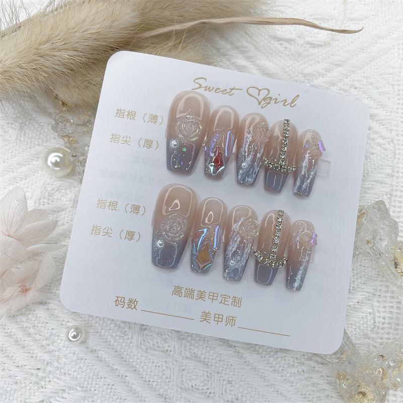 Advanced Bride Hand Customized False Nail Patch - Nioor