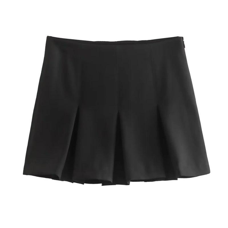 Hot Girl Style Wide Pleated High Waist American Skirt - Nioor