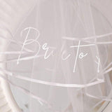 Bachelor Party Bridal Comb Double Layer Veil - Nioor