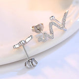 Silver Necklace Korean Lightning Necklace Female Simple ECG Decoding Short Necklace Clavicle Chain With Jewelry - Nioor